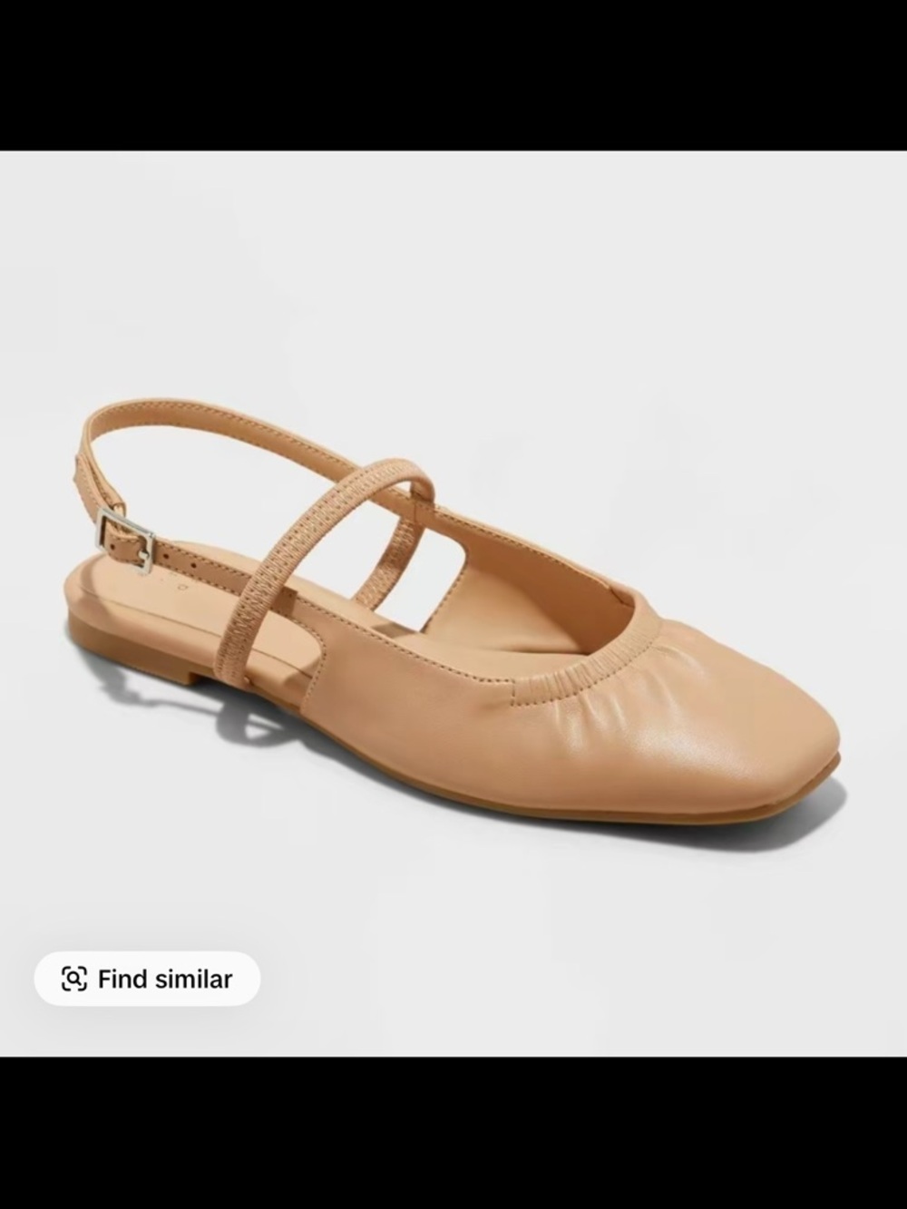 ￼ Women's Vada Slingback Scrunch Toe Flats - A New Day